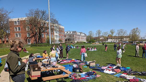 Aldrich Field on Spring Day for give-and-take